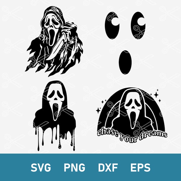 Scream Characters Vector File Scream Svg, Ghost Face Svg, Horror Characters Svg, Halloween | Inspire ...