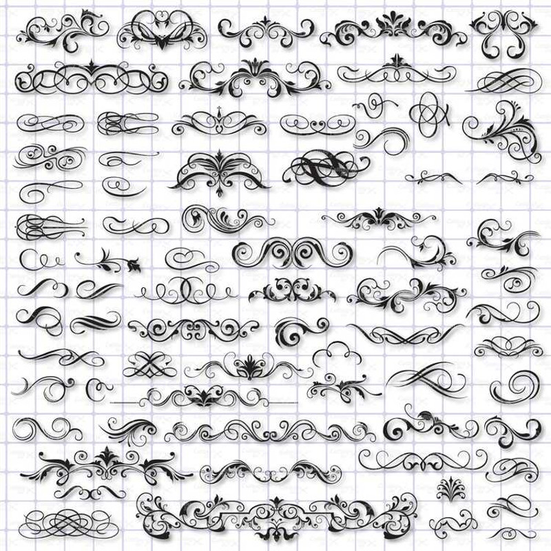 Swirls Bunde Svg, Flourishes Svg, Swirls Clipart, Swirls Svg, Instant Download.jpg