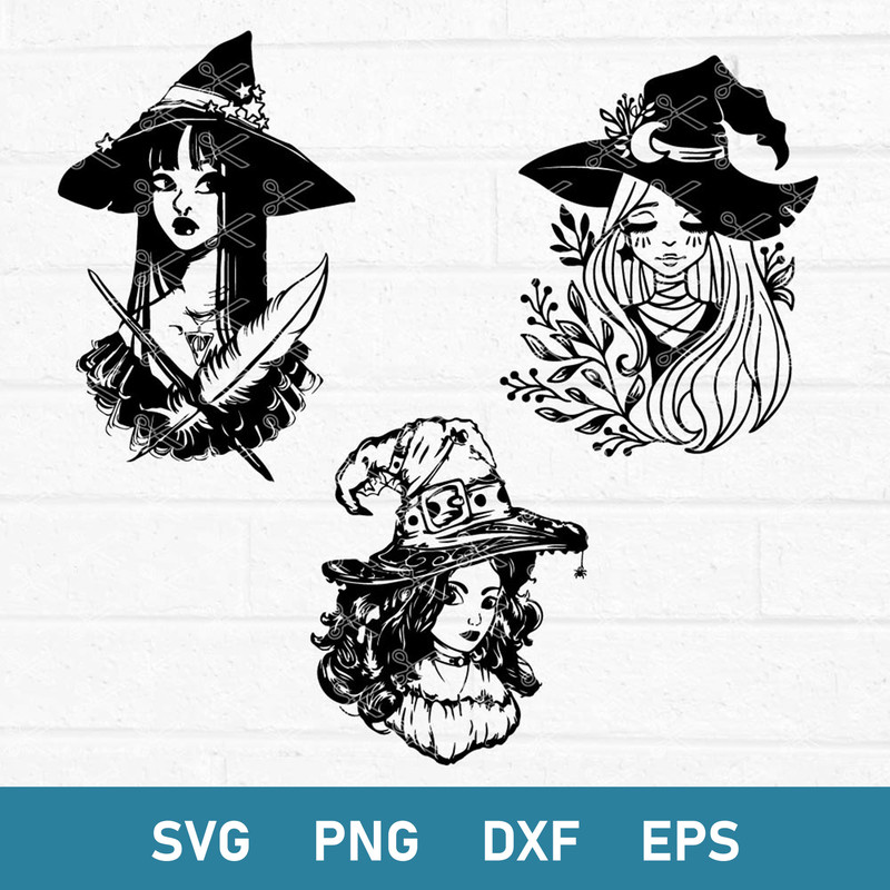 Witch Bundle Svg, Witch Svg, Halloween Svg, Png Dxf Eps Digital File.jpeg