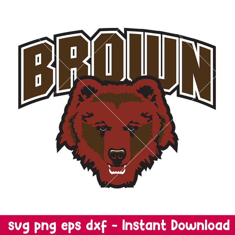 Brown Bears Logo Svg, Brown Bears Svg, NCAA Svg, Png Dxf Eps Digital File.jpeg