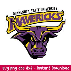 minnesota state mavericks logo svg, minnesota state mavericks svg, ncaa svg, png dxf eps digital file