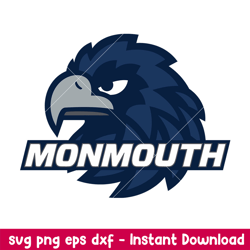 monmouth hawks logo svg, monmouth hawks svg, ncaa svg, png dxf eps digital file