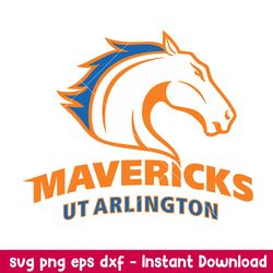texas arlington mavericks logo svg, texas arlington mavericks svg, ncaa svg, png dxf eps digital file