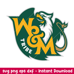 william and mary tribe logo svg, william and mary tribe svg, ncaa svg, png dxf eps digital file
