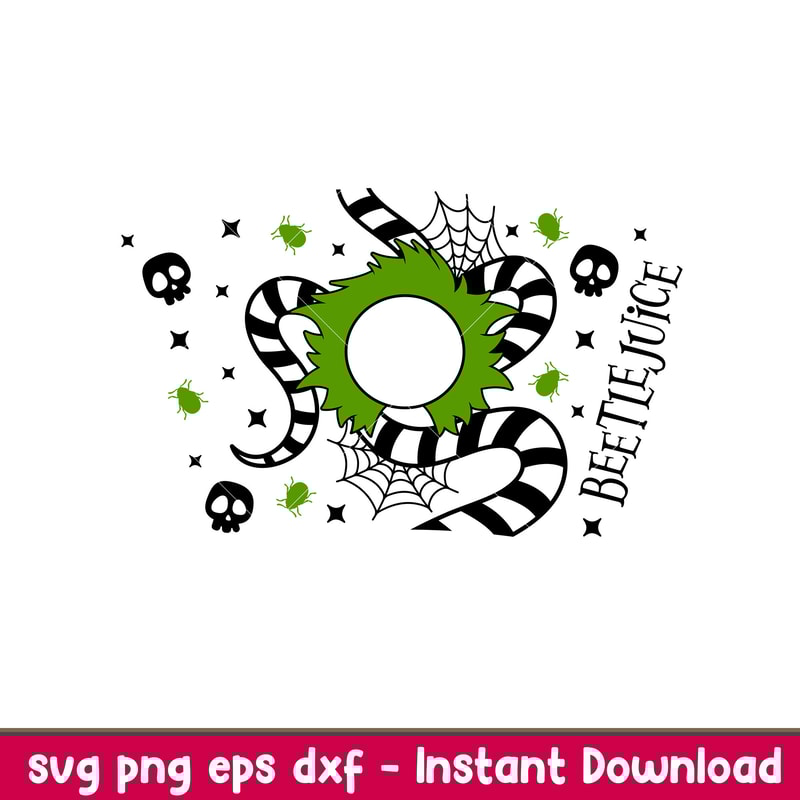Beetlejuice Full Wrap, Beetlejuice Full Wrap Svg, Starbucks Svg, Coffee Ring Svg, Cold Cup Svg, png, dxf, eps file.jpeg