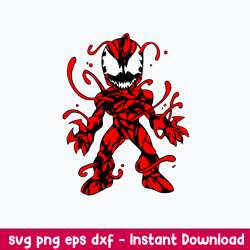 carnage 2 venom 2 svg, venom svg, monter svg, png dxf eps file