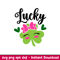 Cute Lucky Clover,Cute Lucky Clover Svg, St. Patrick’s Day Svg, Lucky Svg, Irish Svg, Clover Svg, Png, Eps, Dxf File.jpeg
