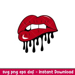 dripping lips, dripping lips svg, valentines day svg, valentine svg, kiss svg, png, dxf, eps file