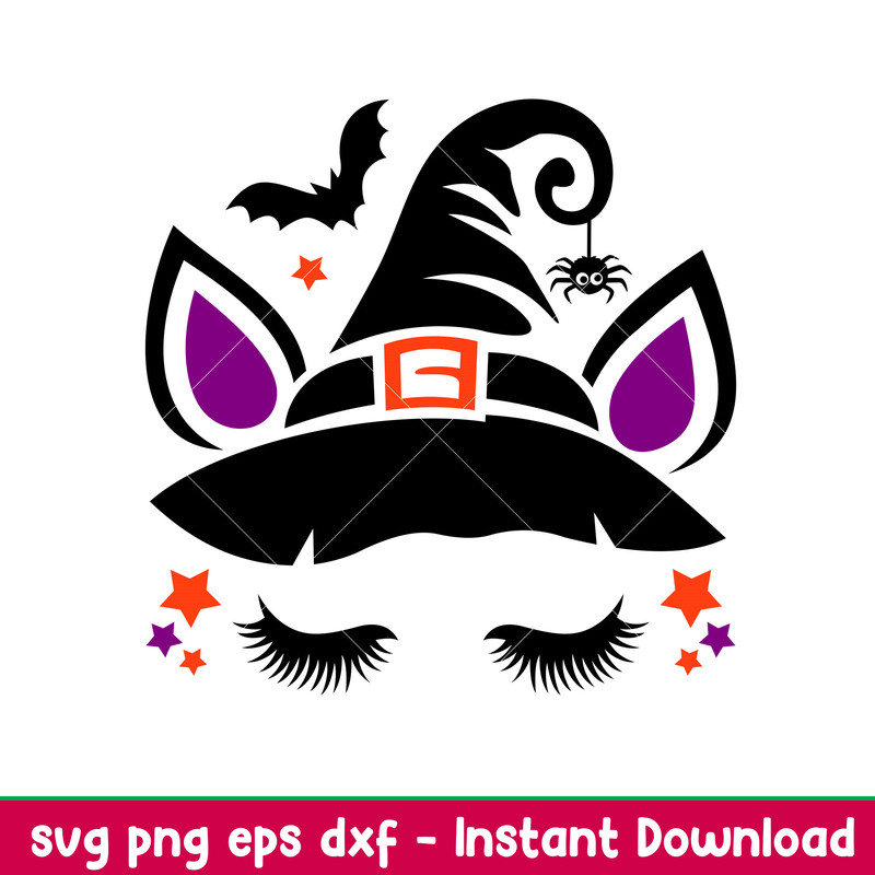 Halloween Unicorn, Halloween Unicorn Svg, Witch Unicorn Svg, Halloween Svg,png,dxf,eps file.jpeg