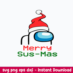 imagen merry sus mas among us svg, among us svg, christmas svg, png dxf eps file
