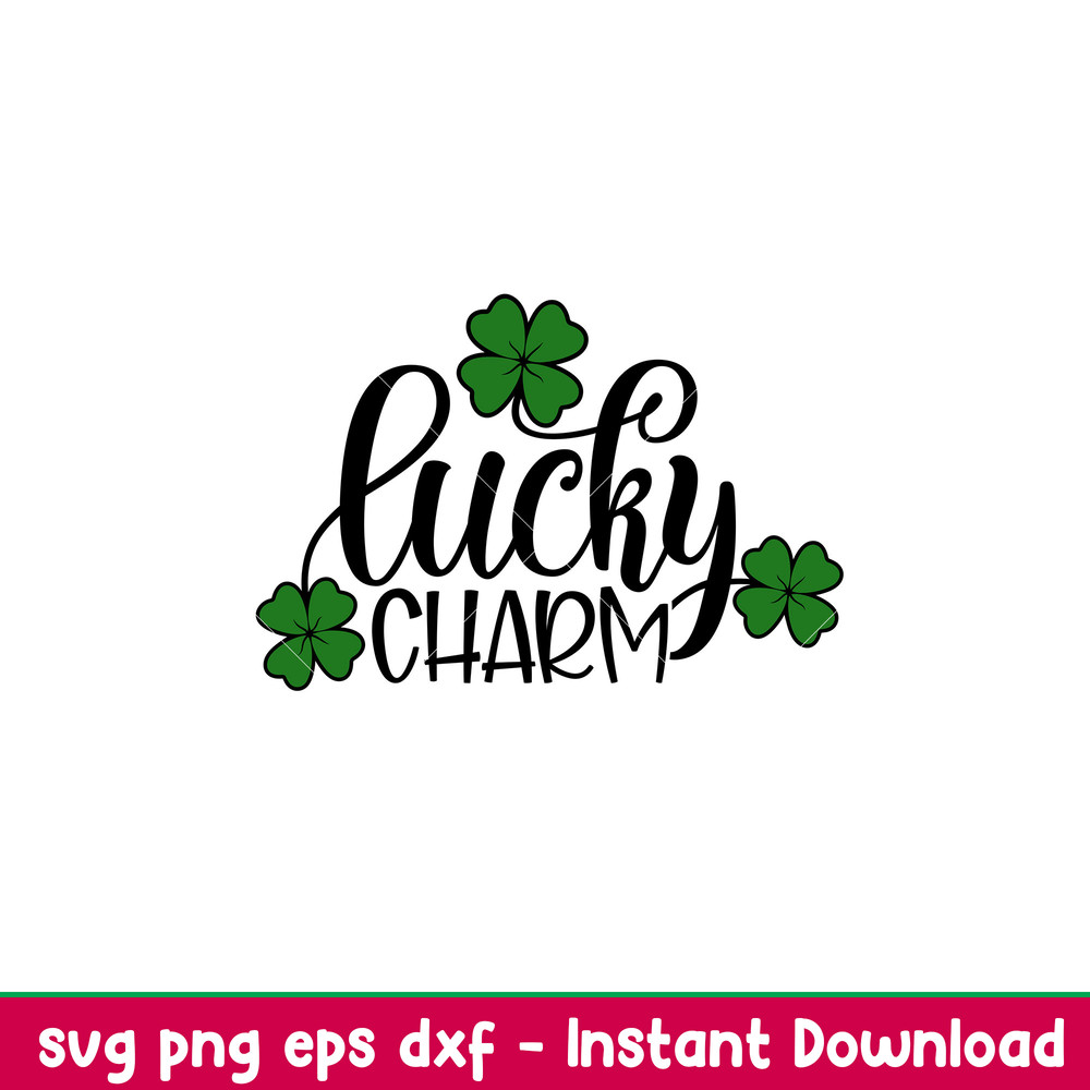 Lucky Charm Clovers, Lucky Charm Clovers Svg, St. Patrick’s Day Svg, Lucky Svg, Irish Svg, Clover Svg, png,dxf,eps file.jpeg