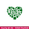 Lucky Clovers Heart, Lucky Clovers Heart Svg, Lucky Svg, Irish Svg, Clover Svg, png,dxf eps file.jpeg