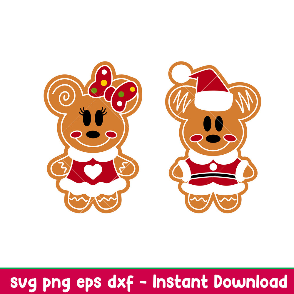Mouse Gingerbread Cookies, Mouse Gingerbread Cookies Svg, Christmas Svg, Merry Christmas Svg, Santa Claus Svg, png,dxf,eps file.jpeg