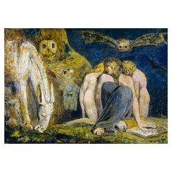 Hecate. The Night of Enitharmon's Joy. The goddess of witchcraft print. William Blake painting. Antique style art. 85.