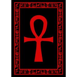 The Cross of Ankh, the symbol of eternal life. Wall decoration in ancient style. 26.
