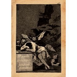 The Sleep of Reason Produces Monsters. Famous art print. Dark art print. 322.
