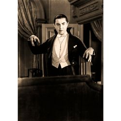 Bela Lugosi as Dracula. Vampire reproduction. Vintage look gift. A poster from a cult horror movie. 659.
