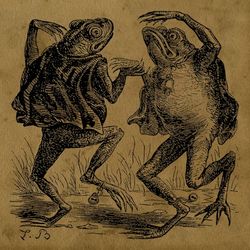Toads dancing. Fine Art Print. 1055.