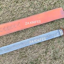 beautiful handmad damascus sword, battle ready with sheath, best gift