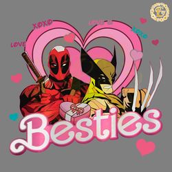 groovy deadpool wolverine besties png digital download files