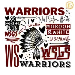 west salem warriors go fight win svg digital download files