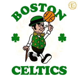 boston celtics mascot lucky the leprechaun svg