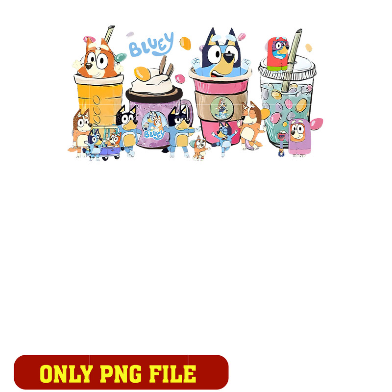 Bluey Coffee Mug Png, Bluey Family Mug Png