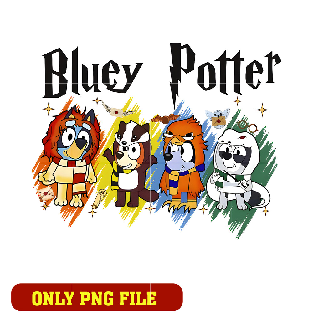 Bluey Harry Potter png, cartoon png