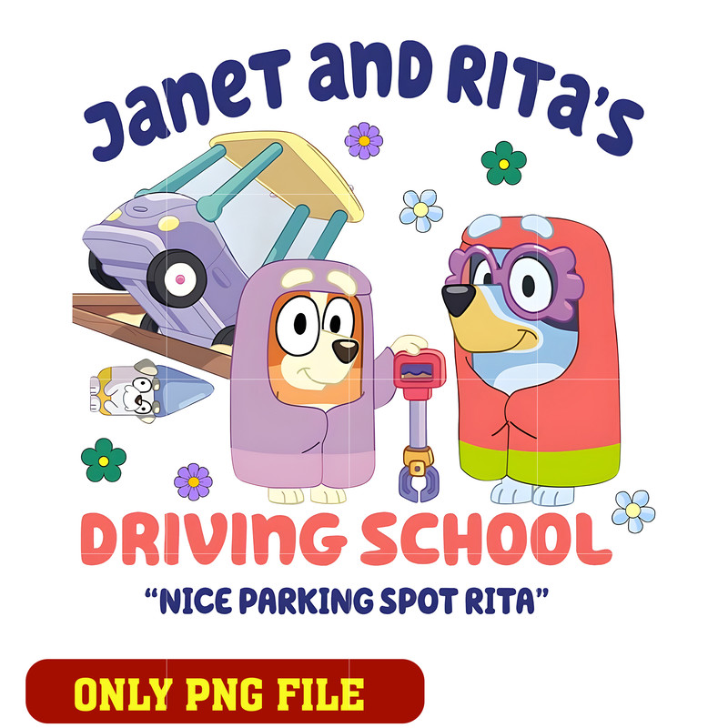 Bluey janet and rita cartoon png, cartoon png