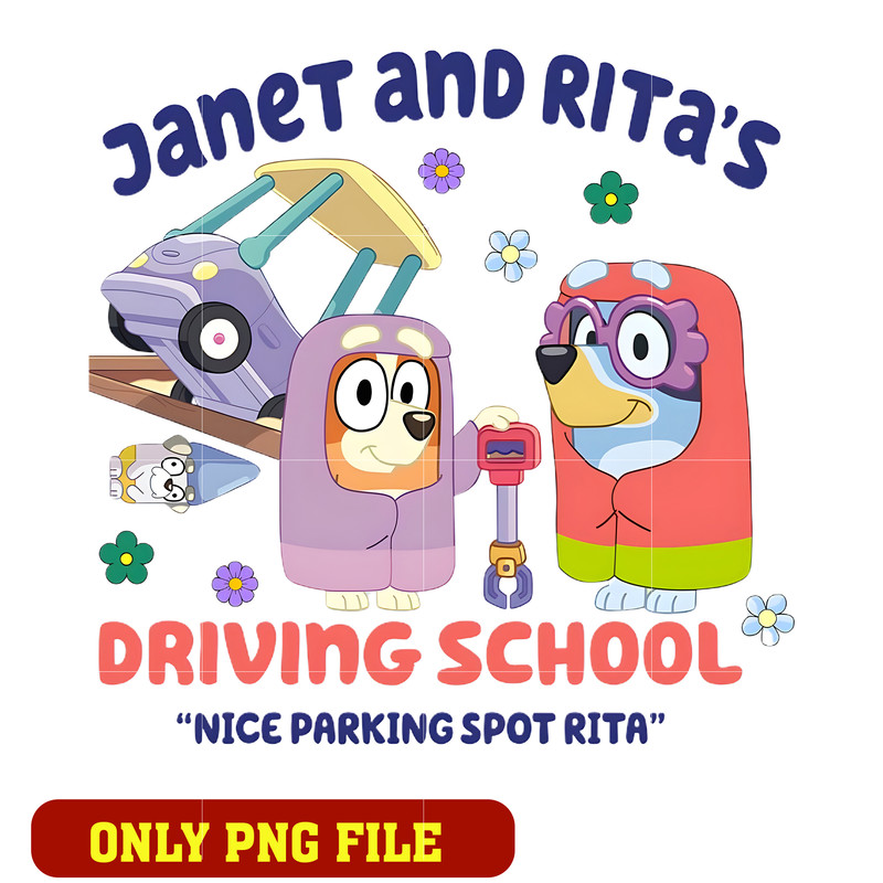 Bluey janet and rita cartoon png