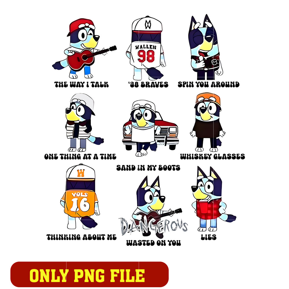 Bluey the way i talk cartoon png