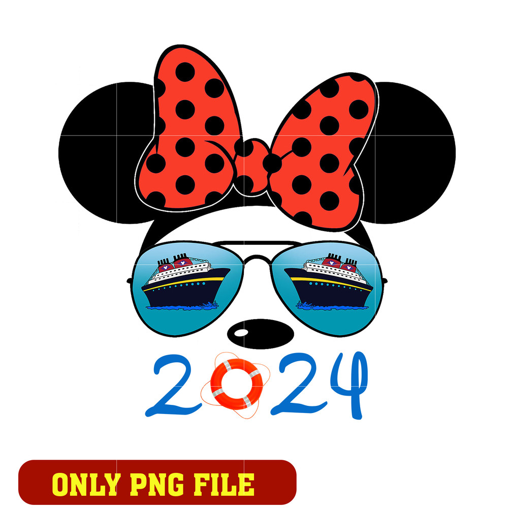 Captain Minnie Disney Cruise Ship Glasses png