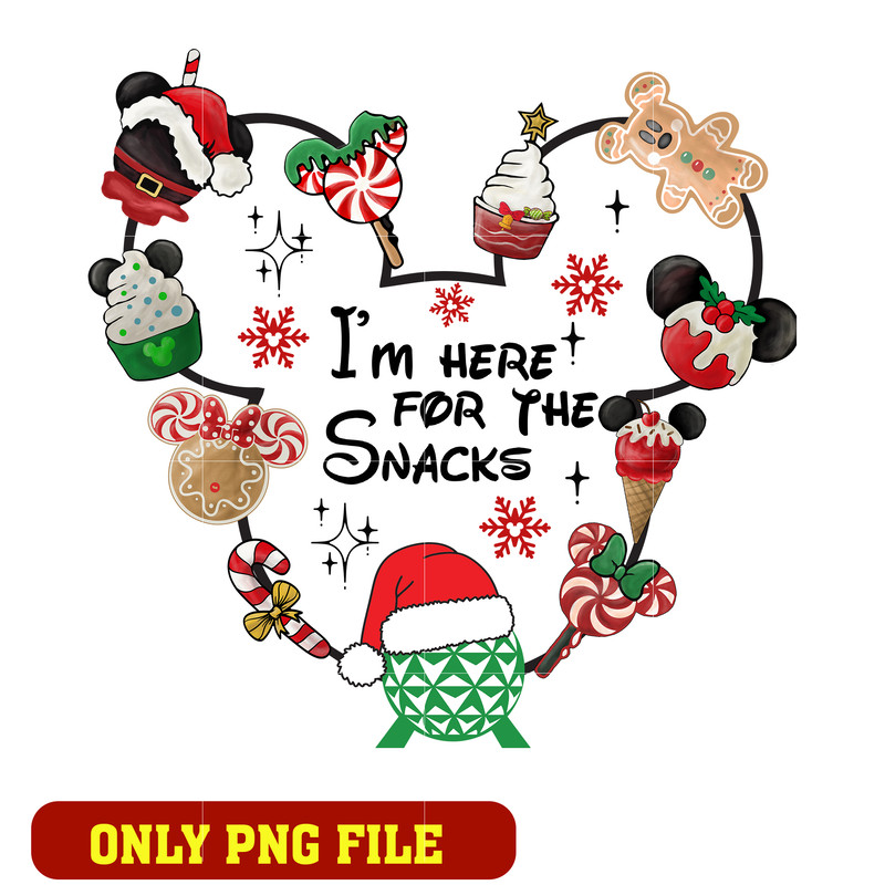 Christmas Doodle Png, Im Here For The Snack png