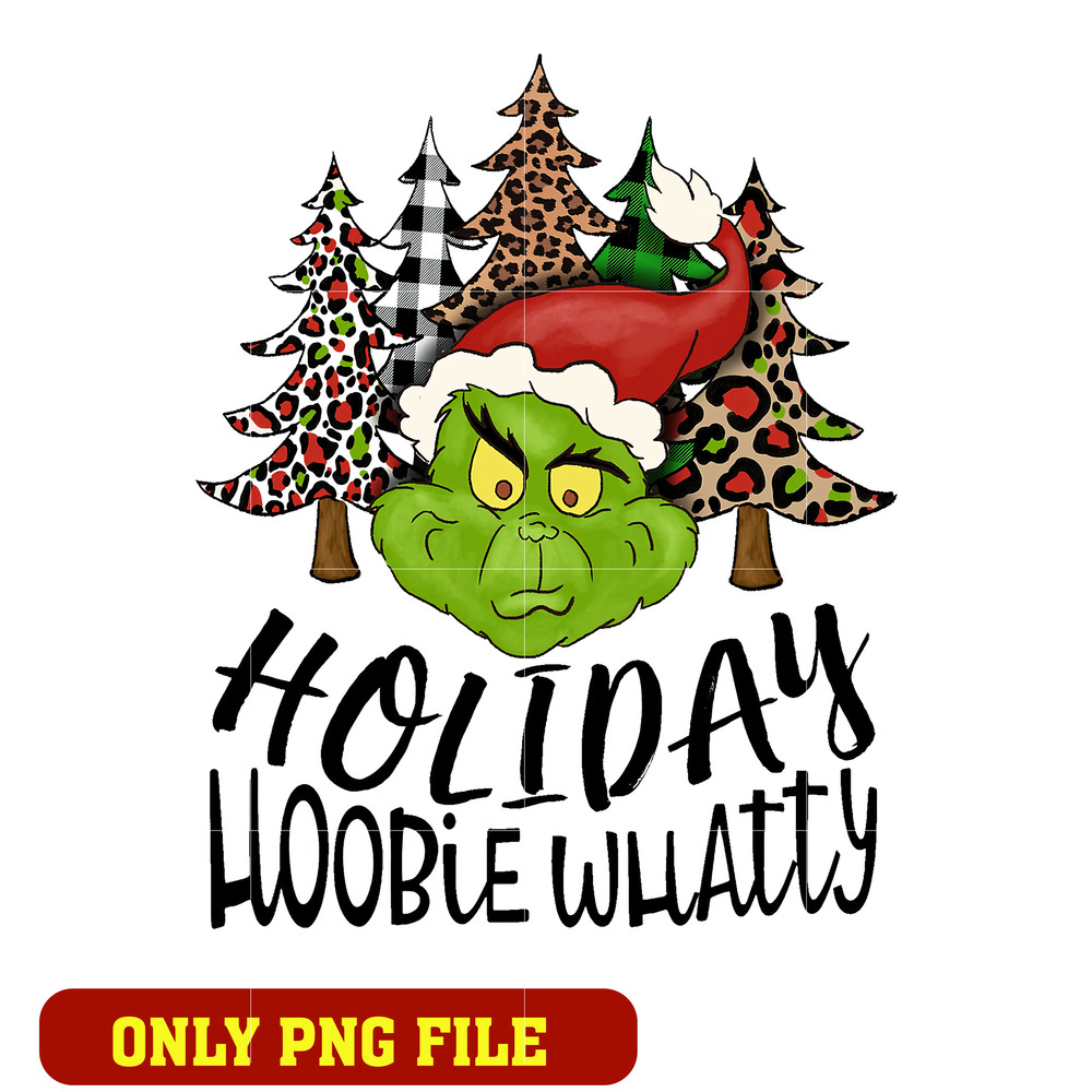 Christmas Holiday Hoobie Whatty Grinch png