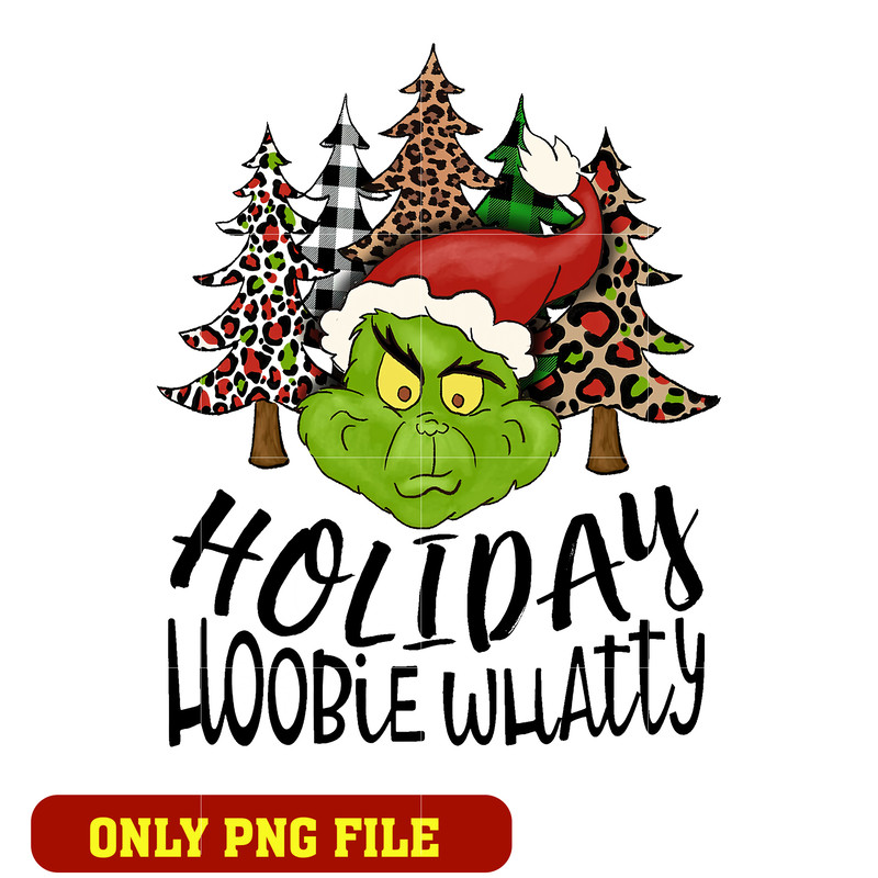 Christmas Holiday Hoobie Whatty Grinch png