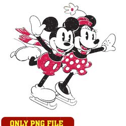 christmas mickey mouse and minnie mouse png