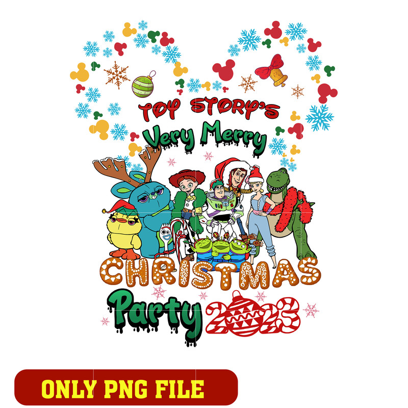 Christmas Toy Story Characters Poster png