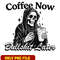 Coffee now bullshit later png, Skeleton png