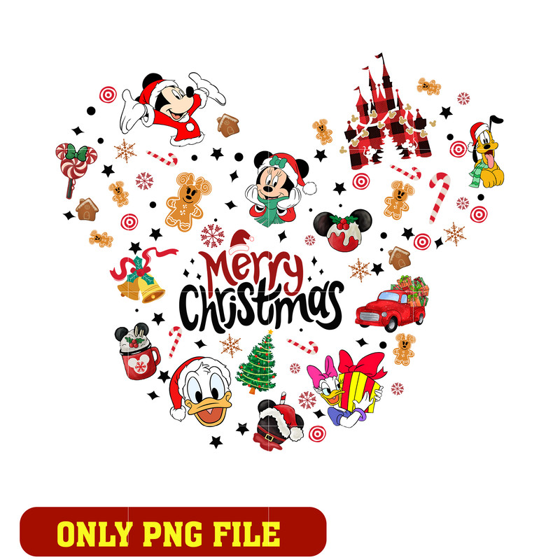 Custom Christmas Tree Stickers mickey head png