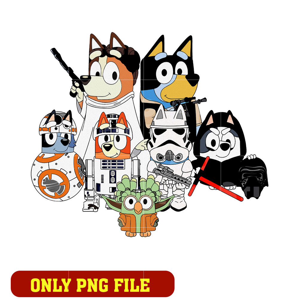 Bluey Star Wars Png