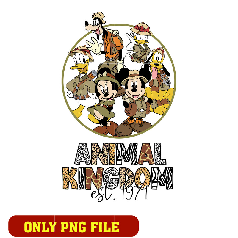 Disney Animal Kingdom est 1971 Wild Mickey Friends png