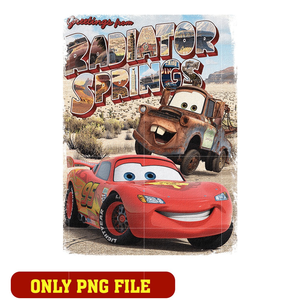 Disney Cars Greetings From Radiator Springs png