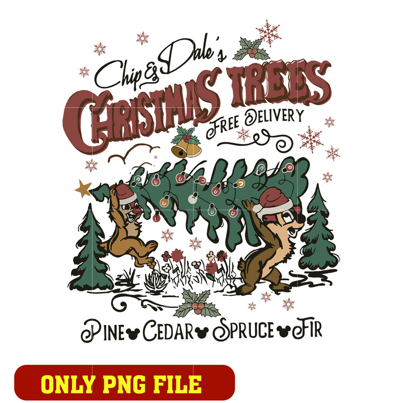 Disney Chip & Dale's Christmas Trees png