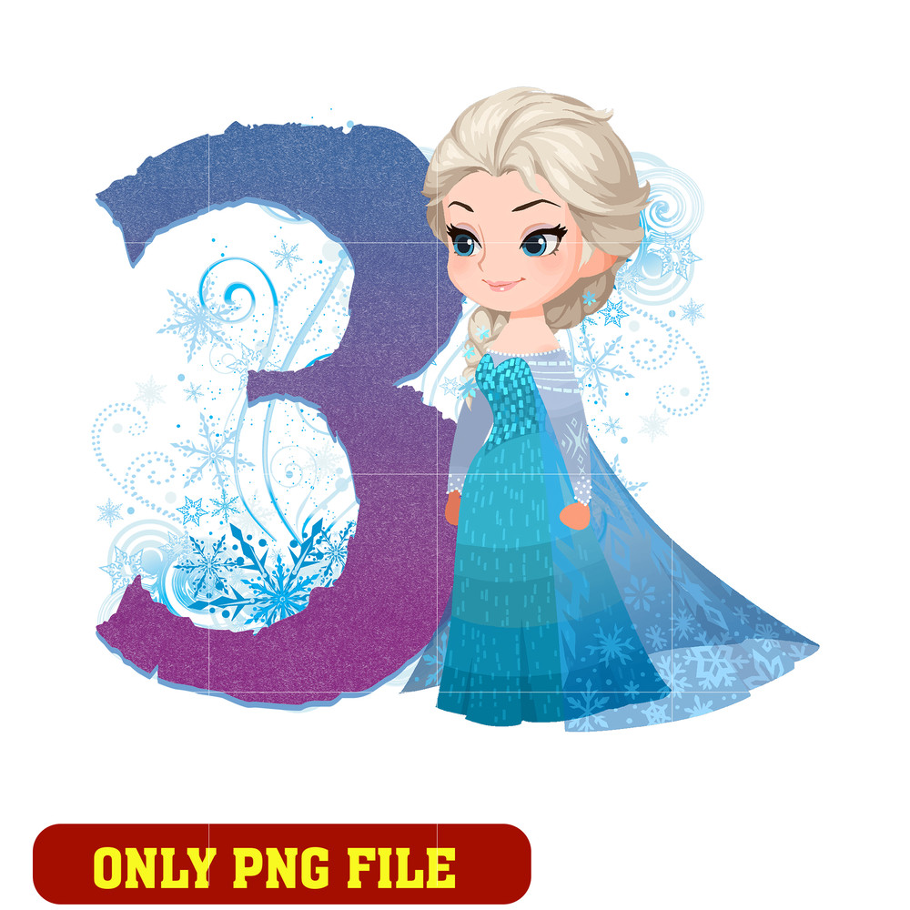 Disney Frozen Elsa Happy 3rd Birthday png