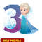 Disney Frozen Elsa Happy 3rd Birthday png
