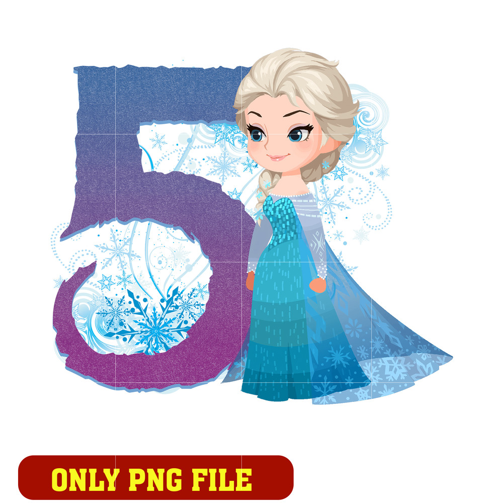 Disney Frozen Elsa Happy 5th Birthday png