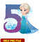 Disney Frozen Elsa Happy 5th Birthday png