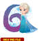 Disney Frozen Elsa Happy 6th Birthday png