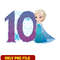 Disney Frozen Elsa Happy 10th Birthday png