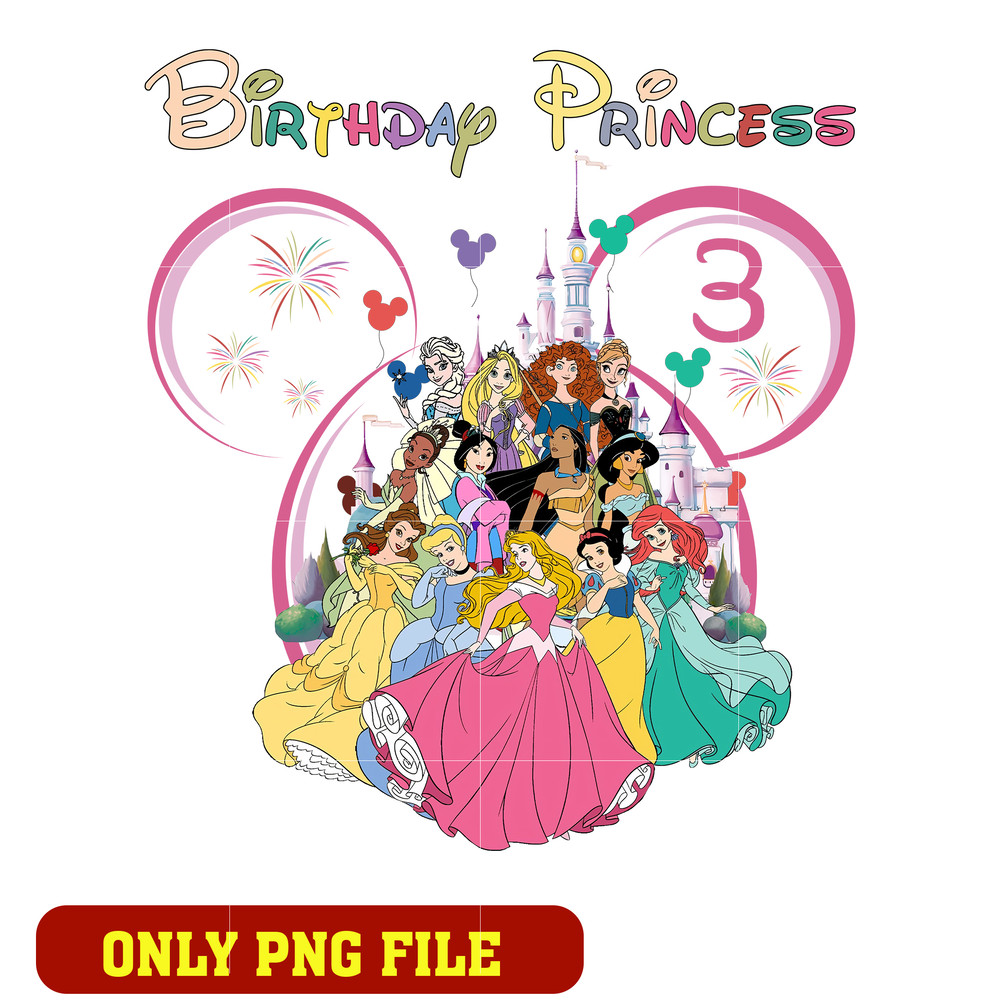 Disney mickey birthday princess 3rd png